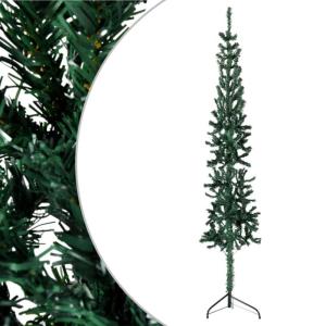 Künstlicher Weihnachtsbaum Grün 240 cm Höhe PVC-Material Halb-Weihnachtsbaum Platzsparend Wand Christbaum Innen- und Außenbereich Wirtschaftliche Weihnachtsdekoration Festliche