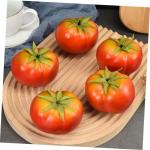 4 Sätze Nachahmung Tomate Vasenfüller Aus Künstlichen Früchten Lebensechtes Fruchtmodell Tischdekoration Küchentomaten-Requisite Realistisches Gemüsemodell Schaum Rot 5 Stüc