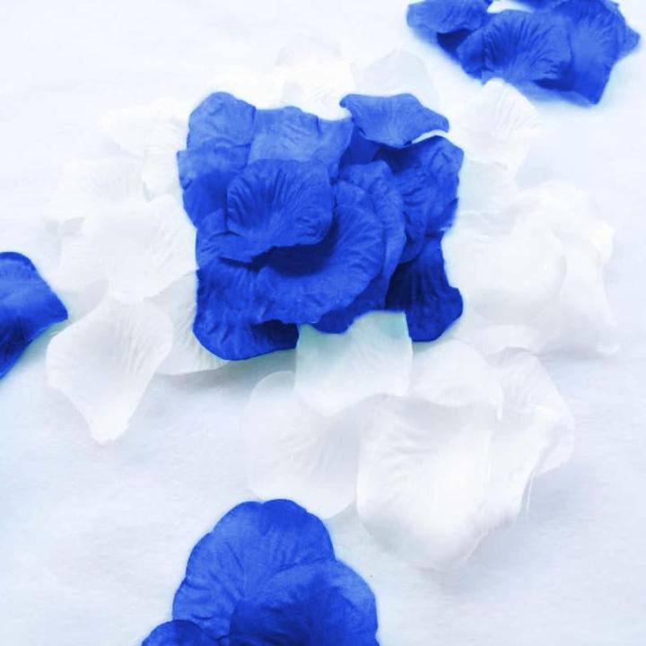 1200 stuks rozenblaadjes, kunstrozenblaadjes, rozenblaadjes, blauw, bruiloft, Valentijnsdag, tafelopzetstuk, verjaardag, romantische sfeer