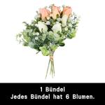Boeket van kunstbloemen, 6 stuks, kunsttulpen, bloemen, kunstbloemen, boeket, kunst, tulp, decoratie voor bruiloft, huis, feest, festival, bloemstukken 1708