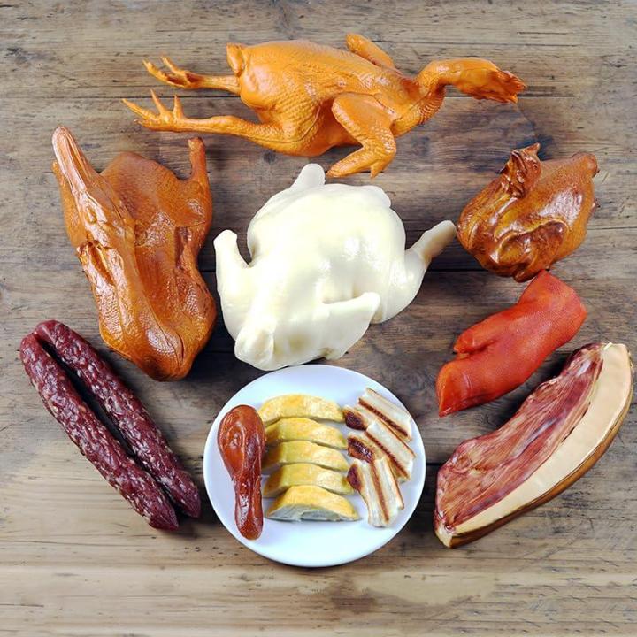 Simulatie Voedsel Model Hotel Decoratie Plastic Nep Gebakken Eend Foie Gras Pettitoe Foto Schiet Vroege Kindertijd Onderwijs Rekwisieten Paars