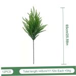 12 Stück Norfolk-Tanne-Stängel, realistische künstliche Tannenzweige, weicher Kleber, Norfolk-Tanne-Weihnachtszweige für Weihnachten (25,6 Zoll), künstliche Pflanzen