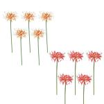 Kunstmatige spinnenlelies, 5 stelen, 66,9 cm, Lycoris Radiata-bloemen, levensechte Lycoris Recoil nep-spinnenplant, zijden boeket decoratie voor thuis (B)