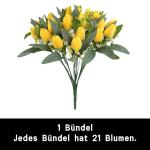 Kunstbloemen als echte tulpen, kunstbloemen, 21 stuks, realistische tulpen, kunstbloemen, kunstbloemen 1804