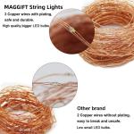 Led-lichtsnoer met USB-stekker, 200 leds, 20 m, koperen led-draad, lichtketting voor , met afstandsbediening, 8 modi met timer en dimmen, kerstlichtketting voor kerstdecoratie, war