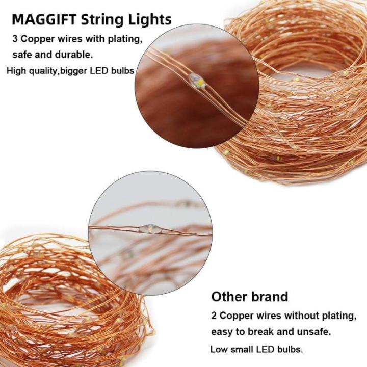 Led-lichtsnoer met USB-stekker, 200 leds, 20 m, koperen led-draad, lichtketting voor , met afstandsbediening, 8 modi met timer en dimmen, kerstlichtketting voor kerstdecoratie, war