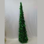 Weihnachtsbaum, PVC-Stern-Glitzer, festliche, faltbare Weihnachtsbaum-Figur, Dekoration für Zuhause, Hotel (Green)