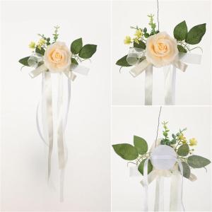 Künstliche Stuhllehne, Blumenarrangement, mehrfarbig, für den Außenbereich, Hochzeit, Stuhl, Dekoration, Hochzeitsdekoration