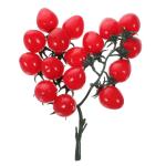 4 Stück Schnur Künstliche Kirschtomaten Künstliche Früchte Künstliche Früchte Gelbe Dekorationen Künstliche Pflanzendekoration Simulierte Tomaten Miniatur Dekoration Heim