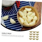 48 STK Simulierter Knoblauch Knoblauchflocken Prop Modell Künstliche Knoblauchzehen Modell Knoblauchzehen Geschälte Knoblauchzehen Grüner Knoblauch Knoblauch-Modell Küchendekor