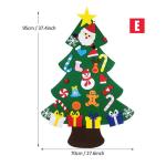 Filz Weihnachtsbaum Set DIY Filz Weihnachtsbaum Set Falt Filz Weihnachtsbaum Dekoration DIY Filz Deko Weihnachtsbaum Für Kinder mit Abnehmbaren Hängenden Ornamenten für Home/Tü
