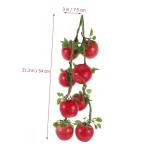1 Satz Simulation Obst Hängende Schnur Zitronenornament Künstliche Äpfel Zur Lebensechten Dekoration Faux Früchte Stütze Heimdekoration Lehrmodelle Für Obst Ornamente PVC Rot