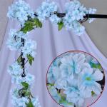 Künstliche Kirschblüten-Rattangirlanden, 10 Stück, Bunte künstliche Sakura-Girlanden, 180 cm, Rattan für Hochzeiten und Heimdekoration