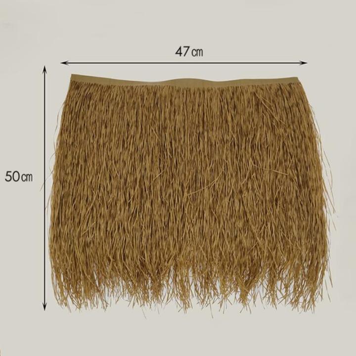 Tiki Stro-Rol Simulatie strodakpannen Mexicaanse Thatch Rolls Herbruikbare Tiki-bar Palapa strodak geen onderhoud (kleur: A, maat: 10 stuks)