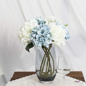 6 stuks zijden hortensia kunstbloemen realistische hortensia bloemen boeket voor bruiloften party kantoor huisdecoratie (wit)
