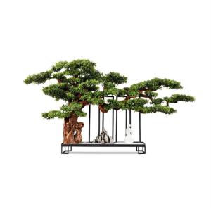 Kunstbonsai-boom, kunstbonsai-boom, 127 cm, grote decoratieve simulatie, welkomstboom, dennen-bonsai-boom, interieurdecoratie, groene simulatieplant, kunstbomen, planten