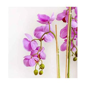 Kunstblumen Künstliche Blumen für den Innenbereich, Seidenorchideenblüten in Goldener Keramikvase, Dekorationsgeschenk für Freunde und Familie, schöne Form für jeden Anlass