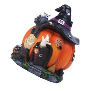 1stk 115000 Halloween-hexenfigur Halloween Tischdekoration Desktop-nachtlichter Halloween-Laternen Beleuchten Sie Halloween-Dekoration Halloween-Desktop-Ornament Harz Kürbis
