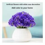 Kunstblumen Realistische künstliche Blume, künstliche Gypsophila-Blume mit Vase, getrocknete Blumen, Dekoration für Zuhause, Küche, Büro, Hotel für jeden Anlass