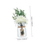 1 Satz Simulierte Vasenornamente Künstliche Blumen mit Vase Dekoration für Zuhause Dekoration für Feiern Hochzeitsdekoration zarte Hochzeitsfeier Blumendekor Seidentuch