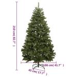 Weihnachtsbaum, Klappbar Christbaum mit 300 LEDs Kugeln Ständer, Beleuchtet Tannenbaum Kunstbaum mit 8 Beleuchtungsmodi, Weihnachtsdeko Dekobaum, 210cm