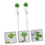 2St künstliche Pflanzenballverzierung dekorative Kunstpflanzen Simulation Formschnittpflanze Buchsbaum Kugel zimmerpflanzen Kunstpflanzen drinnen Zweige für Vase Weich-PVC Green