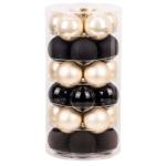 Inge Glazen , mooie glazen met 30 bakjes in doos, kerstboomversiering, kerstboomballen, maanlight shadow - zwart-crème beige