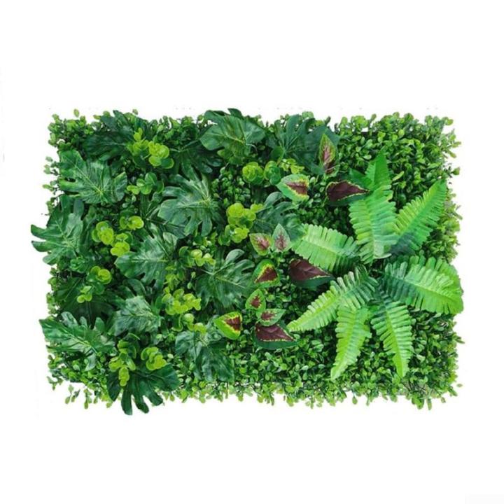 Kunstmatige gazonplant wandpanelen, 40 x 60 cm, kunstmatige buxus hegpanelen, klimop privacy levende muurafrastering voor huis tuin binnen en buiten decoratie | Geeft een natuurlij