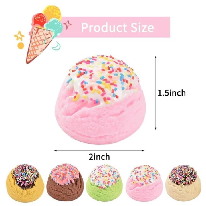 Fake Kuchen künstliche Kuchen Künstliche Eisportionierer Bälle 5 Stücke Faux Eiskugeln Simulation Kuchen Gefälschte Lebensmittel Desserts Realistisches Essen