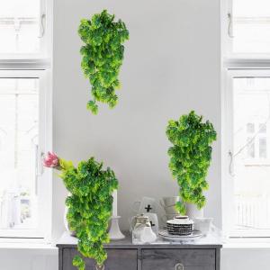 3 kunstmatige Monstera-bladeren, kunstmatige groene plantenbladeren, hangende bladeren voor binnen en buiten, thuis, tuin, poortdecoratie