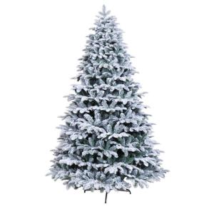 Luxe kerstboom van grenenhout voor binnen en buiten, met sneeuw bedekte kunstkerstboom (wit, 210 cm) (wit, 270 cm)