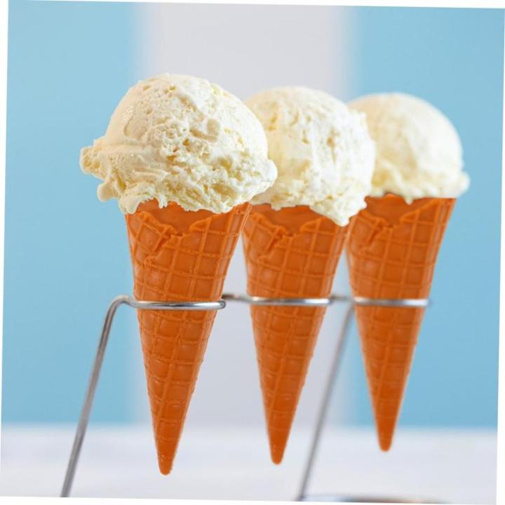 4 Stück Knuspriger Modell realistische eistüte Fotoaufnahme Einer Eistüten-Dekoration Simulation Eistüte-Requisite künstliche Eiswaffel Simulation Eiswaffel PVC