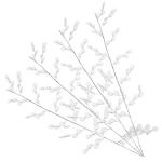 20 Stück Kristallperlen Blumen Hochzeit Zuhause DIY Zubehör Acryl Ranke Hochzeit Party DIY Handwerk Hochzeit Pflanzenknospenzweig Künstlicher Blumenzweig