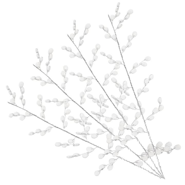 20 Stück Kristallperlen Blumen Hochzeit Zuhause DIY Zubehör Acryl Ranke Hochzeit Party DIY Handwerk Hochzeit Pflanzenknospenzweig Künstlicher Blumenzweig