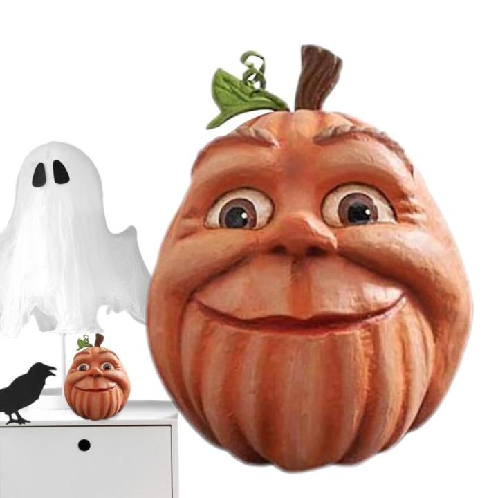 Ausdrucksstarke Halloween-Kürbisse, Ausdrucksstarker Gesichtskürbis - Tischdekoration aus Kunstharz | Kürbisdekoration, dekorative Requisiten, Schreibtischfigur für Innen- und 