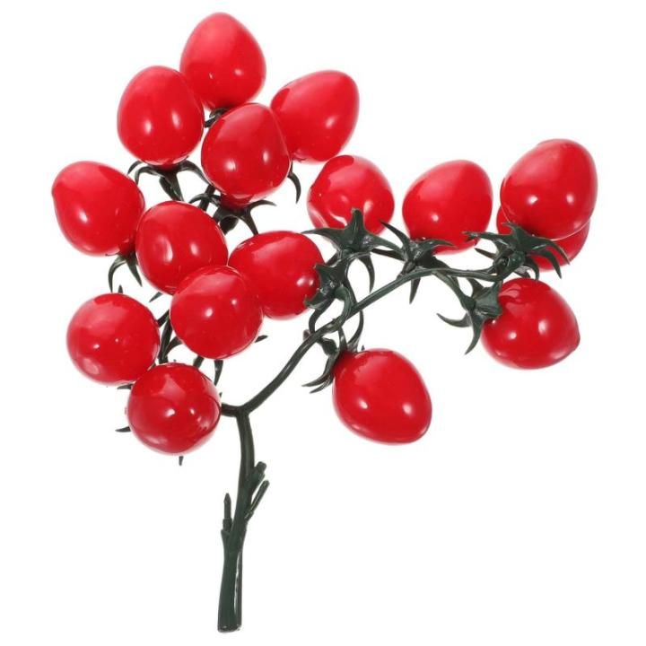 3 Stück Schnur Simulierte Kirschtomaten Künstliche Tomaten Früchte Lebensechte Kirschtomaten Künstliche Zypressen Girlande Dekorationen Für Zuhause Künstliche Früchte