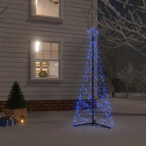 LED Weihnachtsbaum Aussen Kegelform Weihnachtsbaum Metall Groß Blau 200 LEDs Tannenbaum Lichterbaum Weihnachtsdeko Aussen Weihnachtsbaum Tanne 180 cm