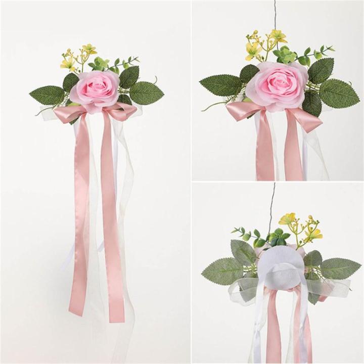 Künstliche Stuhllehne, Blumenarrangement, mehrfarbig, für den Außenbereich, Hochzeit, Stuhl, Dekoration, Hochzeitsdekoration
