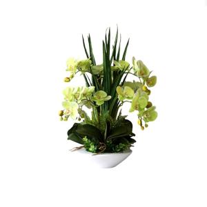 Kunstblumen Künstliche Pflanzen, Orchideen-Blumen-Arrangement für Hotel-Heimdekoration, PU-Kunstpflanzen, 7 Zweige, Phalaenopsis-Blumen für jeden Anlass