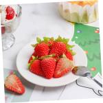 4 Sätze Künstliche Erdbeere Modell Mit Gefälschten Früchten Gefälschte Erdbeere Erdbeer-Dekorationen Erdbeer-Party-Dekorationen Erdbeeren-dekor Falsches Obst PVC 10 Stück * 4