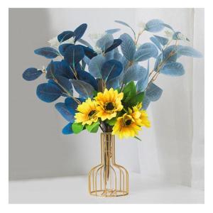 Kunstblumen Künstliche Blumen-Pflanzen-Set, künstliche Seidenblumen mit Leichter Luxus-Vase aus Schmiedeeisen, für den Hochzeitshausgarten für jeden Anlass