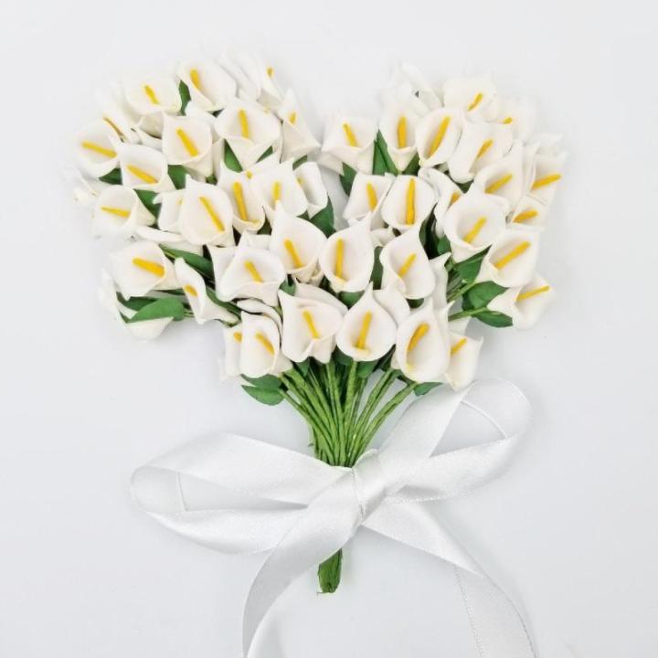 144 Klein boeket nep calla wit nep bloem bloemen gunst vak decoratie Tafel verstrooit geschenk bruiloft verjaardag doop Kerstmis