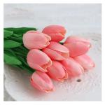 Kunstblumen Künstliche Blumen, Tulpe mit Vase, künstliche Pflanzen, künstliche Pflanzen für Heimdekoration – Seidenblumen-Arrangement für Partys für jeden Anlass
