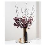 Kunstblumen Modernes Kunstblumenarrangement – ​​Exquisite Blumenornamente aus Metall und Trockenblumen, 60 cm für das Wohnzimmer für jeden Anlass