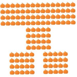 120 Stück Halloween-Kürbis-Mini-Aufkleber Für Kinder Schaumstoff-Aufkleber Mini-Dekor Diy-Kürbis Schaumstoff-Kürbis-Dekoration Kürbis-Bastelarbeiten Eva-Orange Diy-Zubehör