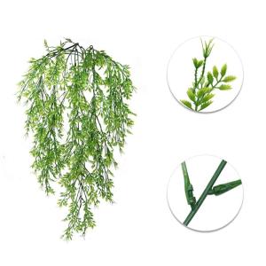 , 2 stuks, kunstklimopslinger, 80 cm, voor binnen en buiten, kunstbloemen voor muur en tuin (groen)