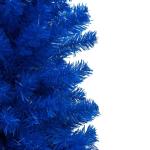 Herbruikbare kunstkerstboomverlichting en ballen, 150 cm H, kerstboom, kerstboom, dennenboom, kerstdecoratie, kerstboom, kunstboom, Halloween, pvc en staal, blauw
