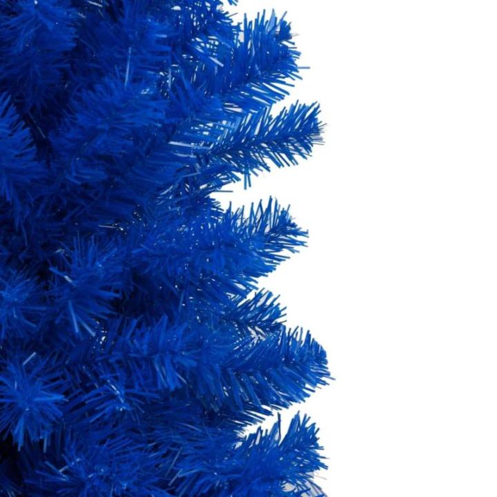 Herbruikbare kunstkerstboomverlichting en ballen, 150 cm H, kerstboom, kerstboom, dennenboom, kerstdecoratie, kerstboom, kunstboom, Halloween, pvc en staal, blauw