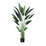 Kunstlelieboom, 140 cm, nep tropische plastic palm, perfecte grote planten in pot voor binnen, buiten, huis, kantoor, tuin, moderne decoratie, housewarming cadeau (1 stuks)