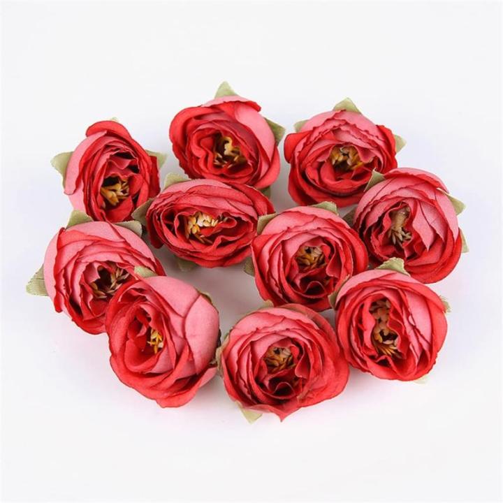 Kunstmatige Zijde Rose Heads Home Decor DIY Bloem Muur Bruiloft Kamer Tuin Decoratie Plakboek Accessoires Decoraci (A, Maat